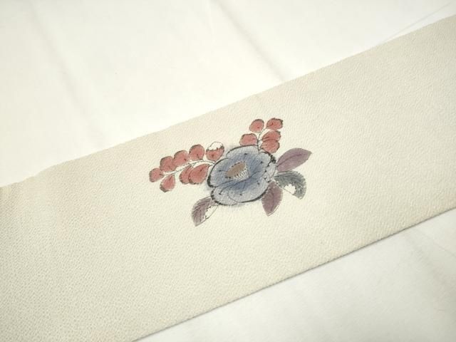 平和屋着物○塩瀬 九寸名古屋帯 絞り 辻が花 鬼しぼ縮緬 正絹 逸品