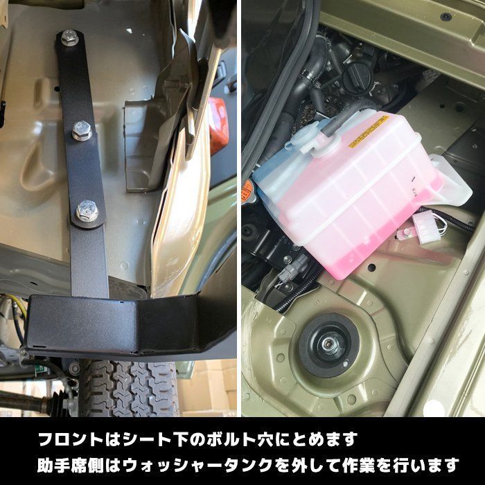 ダイハツ ハイゼット トラック 500系 スクエア サイド ガード 車検対応 角型 軽トラ オフロード アゲトラ 足かけ サイドバー - メルカリ