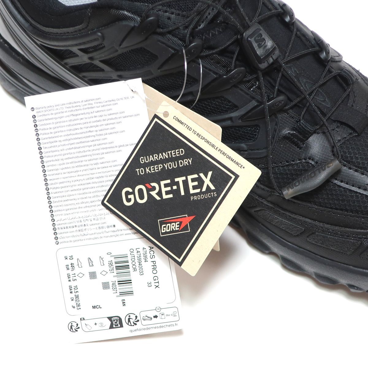 SALOMON ACS PRO GTX BLACK/BLACK/ASPHALT L47599400 ( サロモン ACS 