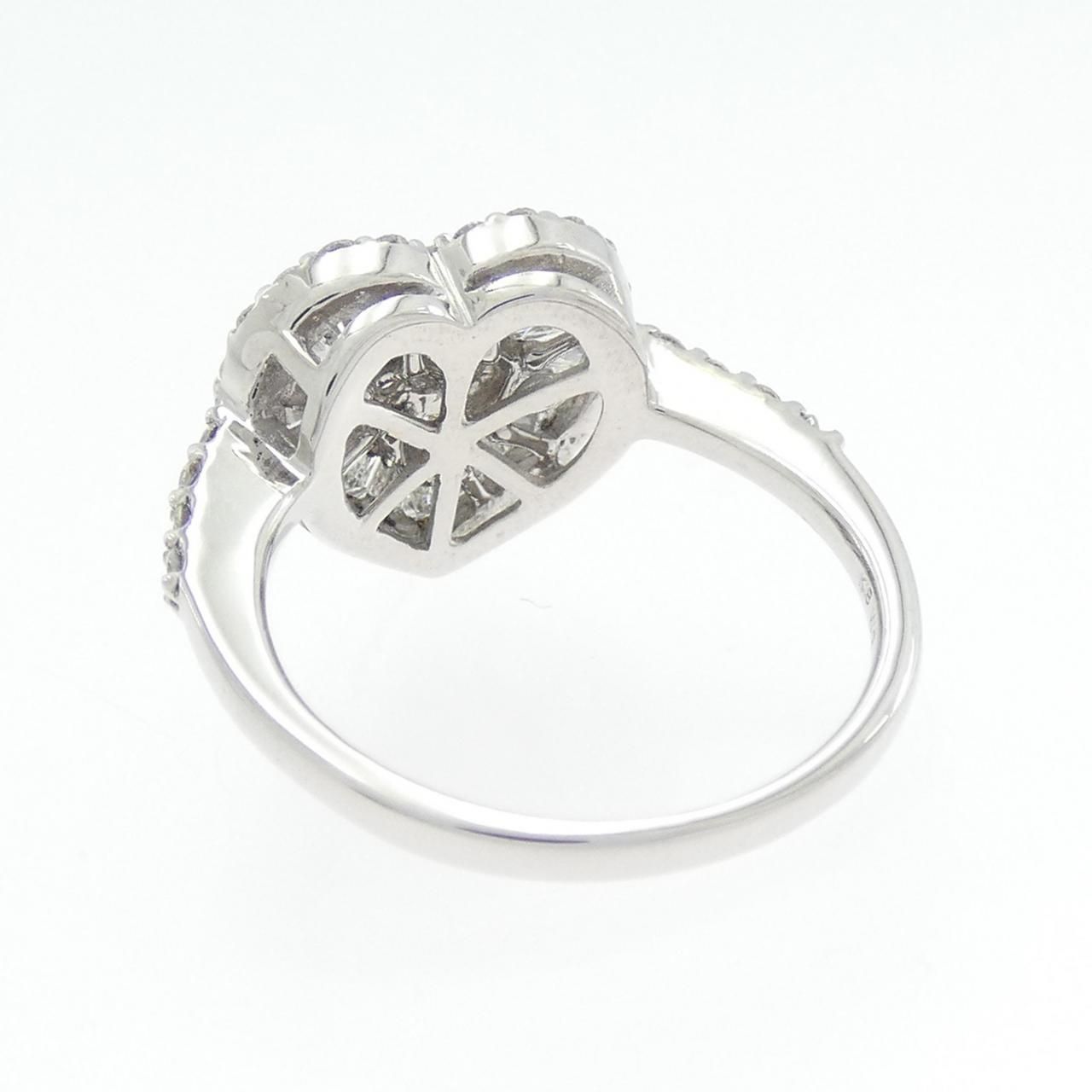 K18WG ハート❤ ダイヤモンド リング K18WG ハート ダイヤモンド リング 1.00CT - メルカリ