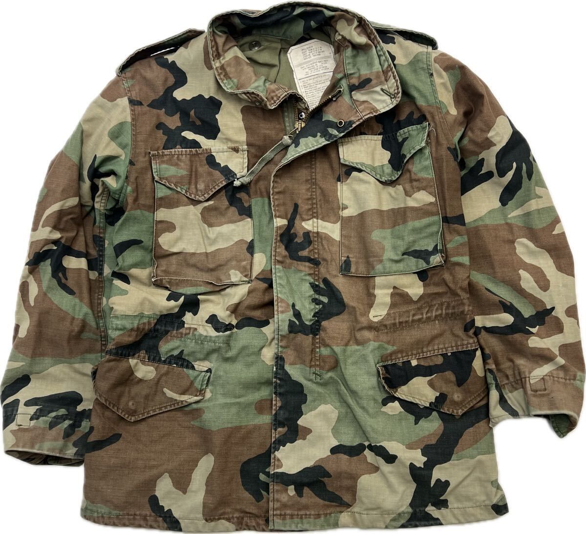 80s ☆ ALPHA ☆ M65 USA製 SCOVILL ジッパー カモフラ ミリタリー