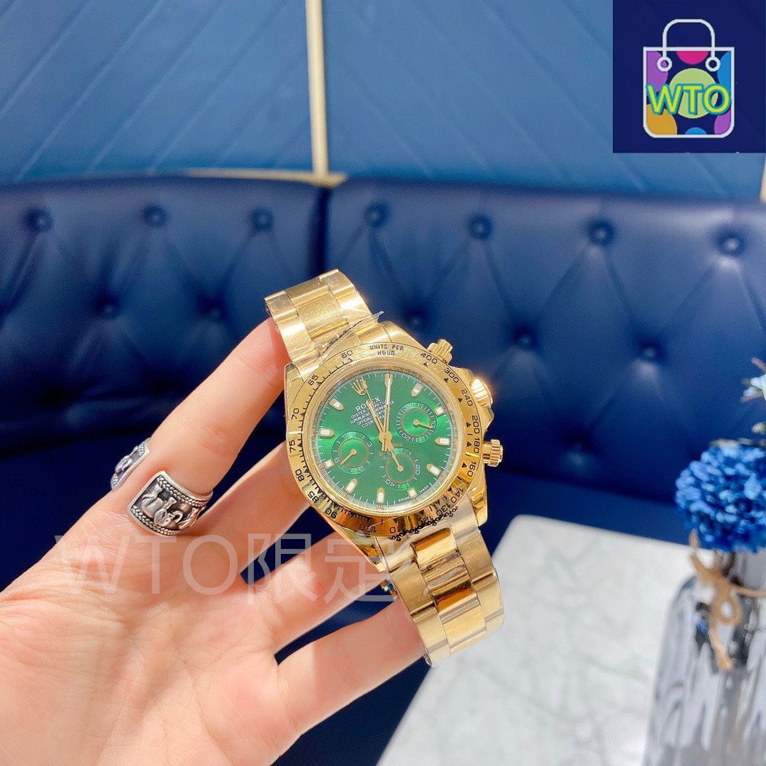 リプロダクト品　ROLEX希少品　ロレックス　ゴールドグリーンデイトナ掛け時計 リプロダクト品 ROLEX希少品 ロレックス ゴールドグリーン