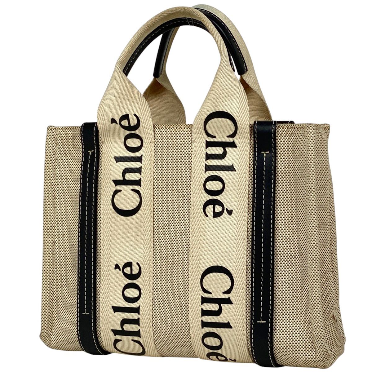 クロエ Chloe ウッディ スモール トートバッグ ロゴ ハンドバッグ 