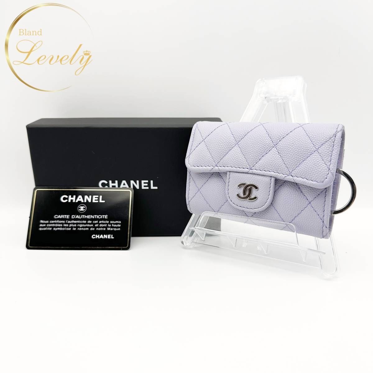 CHANEL シャネル マトラッセ キャビアスキン キーケース キーリング 4