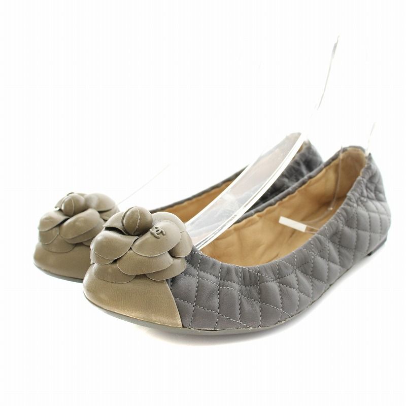 シャネル CHANEL バレエシューズ キルティング カメリア ココ