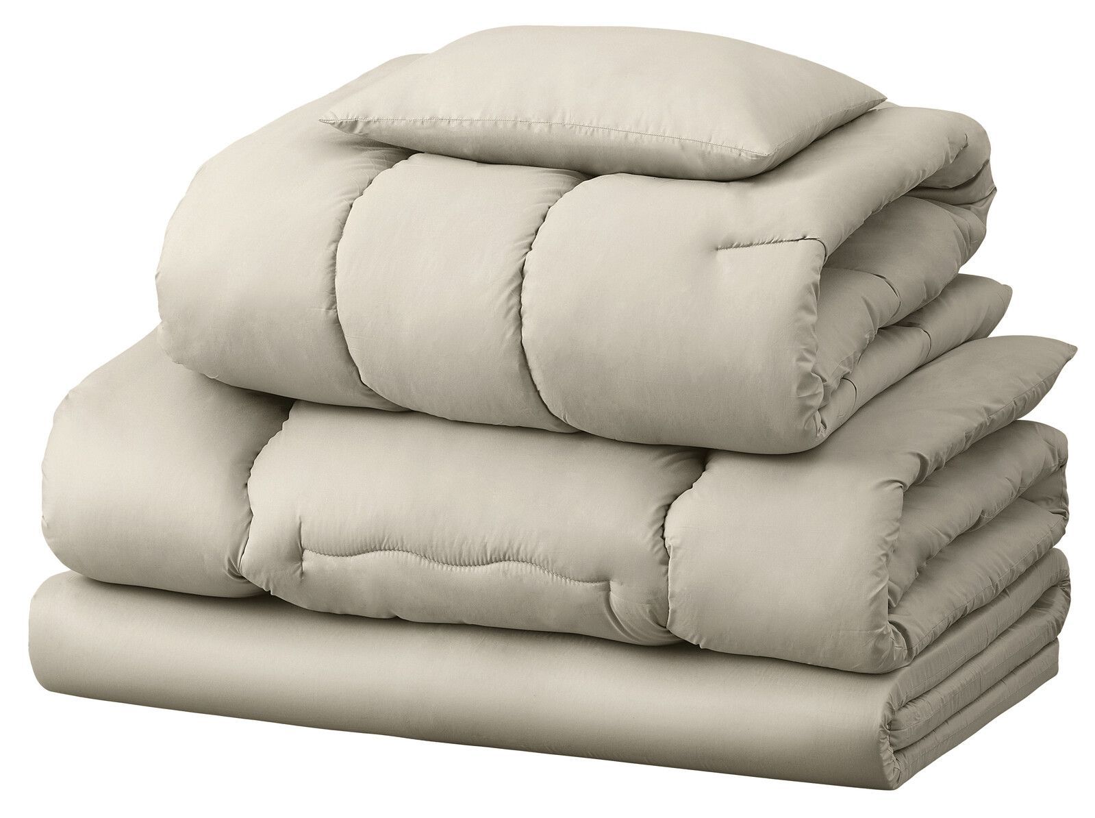 マットレス付き 布団5点セット アイリスオーヤマ 寝具 インテリア 布団セット ２色 ベージュ ライトグレー 軽量で 持ち運びも楽