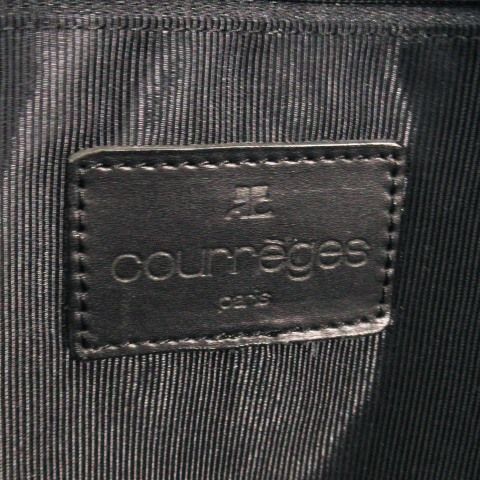 courrèges ブラック レザーショルダーバッグ 中古・古着通販】courreges (クレージュ) ワンショルダーバッグ