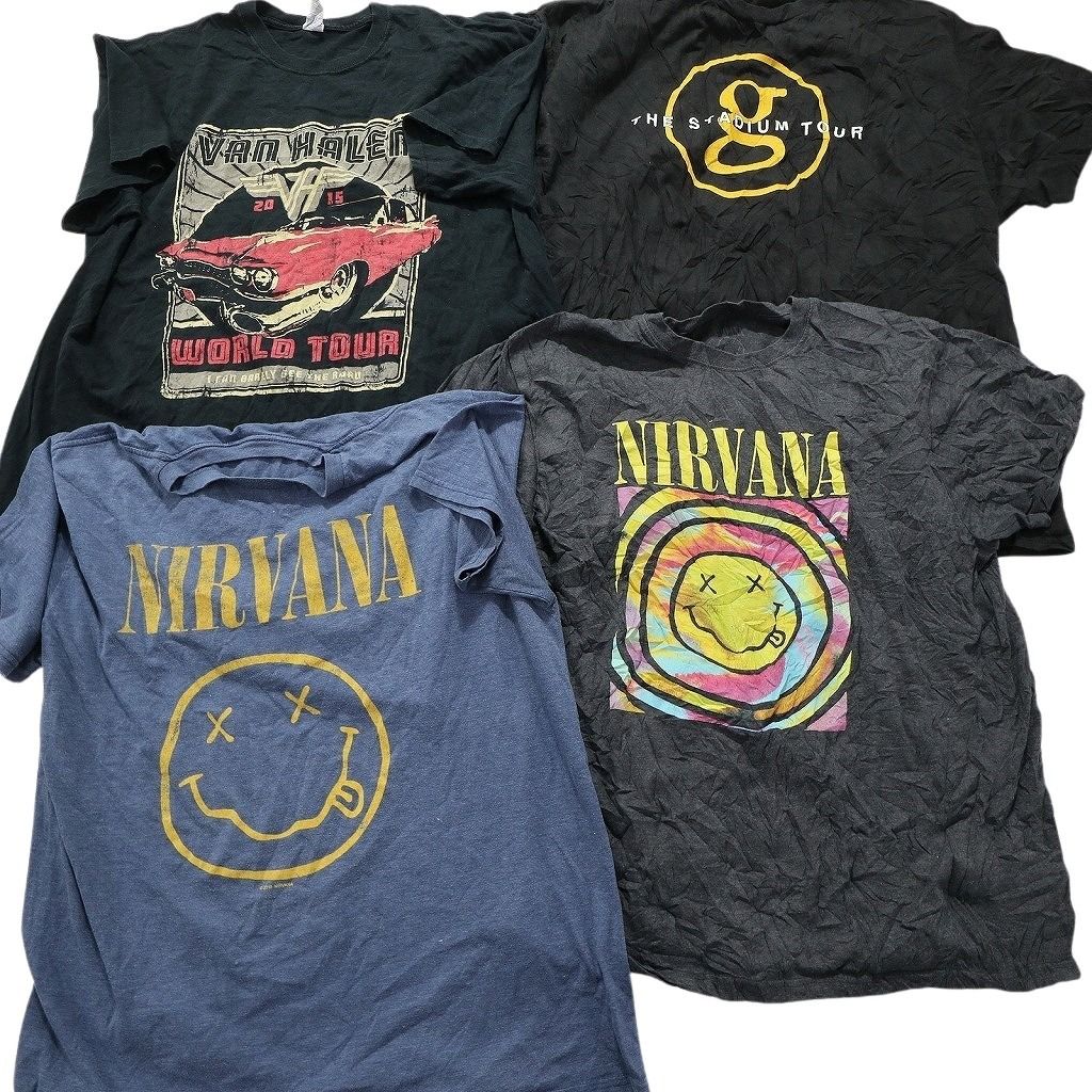 古着卸 まとめ売り 音楽・バンド 半袖Tシャツ 16枚セット (メンズ 2XL  