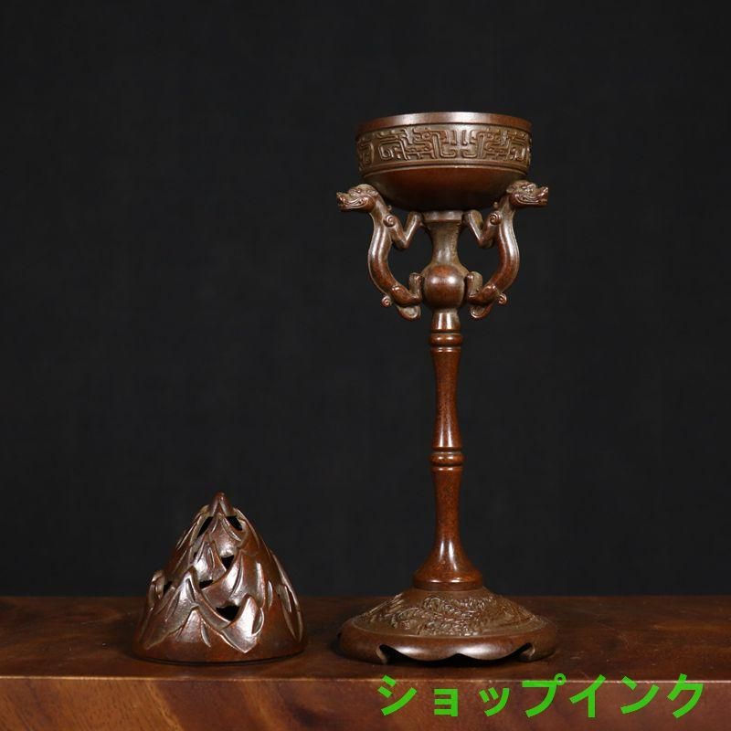 銅製 香炉 龍鳳博山香り炉 檀香炉 茶道具 香道具 装飾品 工芸品 置物 銅製 香炉 龍鳳博山香り炉 檀香炉 茶道具 香道具 装飾品 工芸品