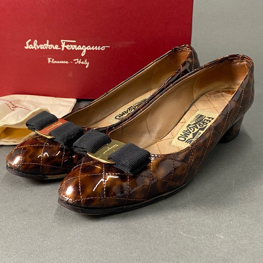 【Ferragamo】フェラガモ パンプス レオパード/豹柄 Ferragamo】フェラガモ パンプス レオパード/豹柄