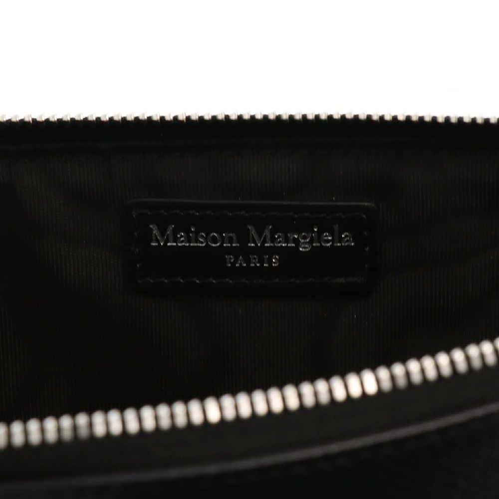 Maison Margiela (メゾンマルジェラ) カーフレザー 4ステッチ ラージ ポーチ クラッチバッグ ブラック SA1TT0001