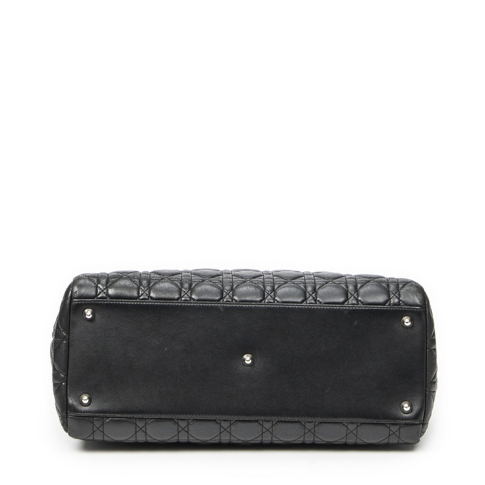 DIOR ディオールソフトショッピングトート黒カナージラムスキンレザーA