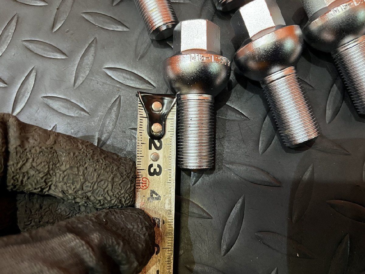 球面ボルト 14R M15×P1.25 首下 30mm 17HEX】外車用ボルト ラグボルト 