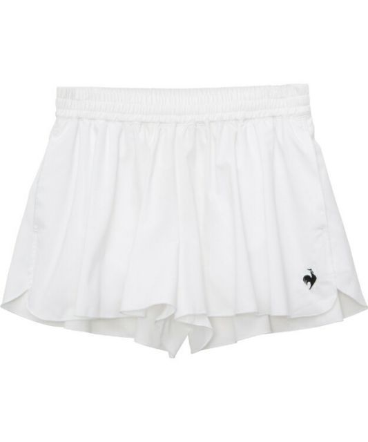 le coq sportif ルコック キュロット ホワイト L QTWWJE02 WH | スポーツ テニス ウエア スコート風 キュロット ポリエステル素材 UVCUT 遮熱 伸縮性 機能性 軽量 スポーティ ユニフォーム 部活 ゲーム 