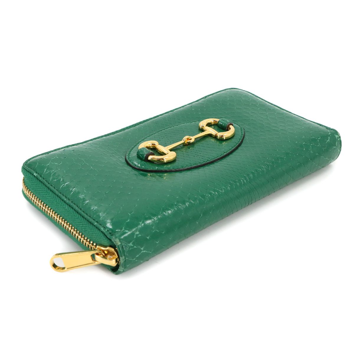 グッチ GUCCI ホースビット ラウンドファスナー 長財布 パイソン