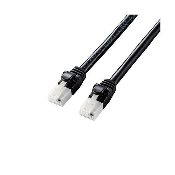 エレコム LANケーブル/CAT6A/爪折れ防止/1.0m/ブラック LD-GPAT/BK10X5