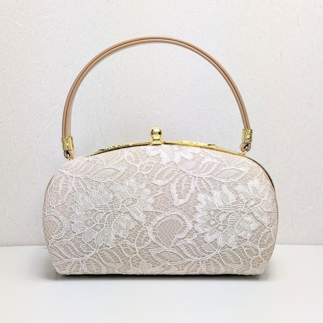 草履 バッグ セット レース ベージュ ゴールド フリーサイズ u61