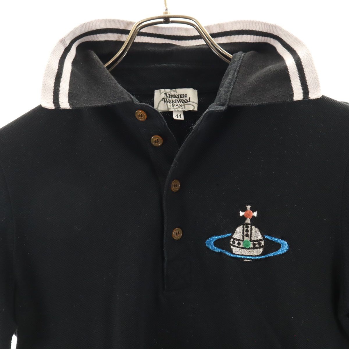 Vivienne Westwood レディース 半袖 ポロシャツ 紺 古着 Vivienne Westwood ヴィヴィアンウエストウッド 日本製 半袖