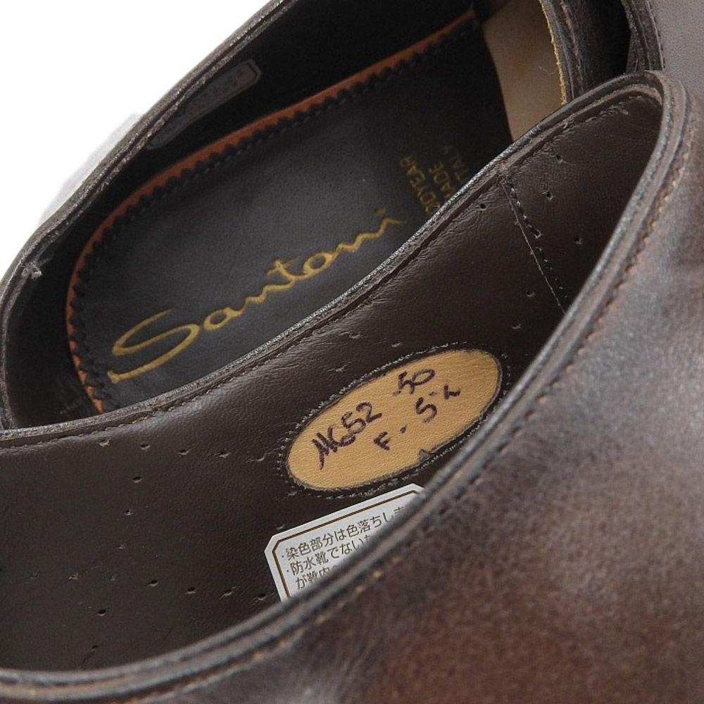 SANTONI サントーニ 美品 SANTONI サントーニ カーフ ダブルモンク