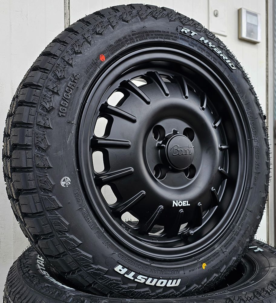 ハイゼット エブリィ アトレー 軽トラ 軽バン 要リフトアップ&加工 新商品 MONSTA RT ハイブリッド 165/65R14 14インチ  BountyCollection Noel - メルカリ