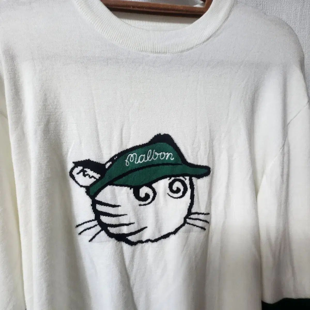 マルボンゴルフ KINT TEE XL マルボンゴルフ キャラクター ニット 白
