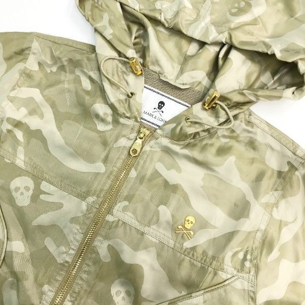 MARK&LONA マークアンドロナ ナイロン ジップパーカー スカル 迷彩