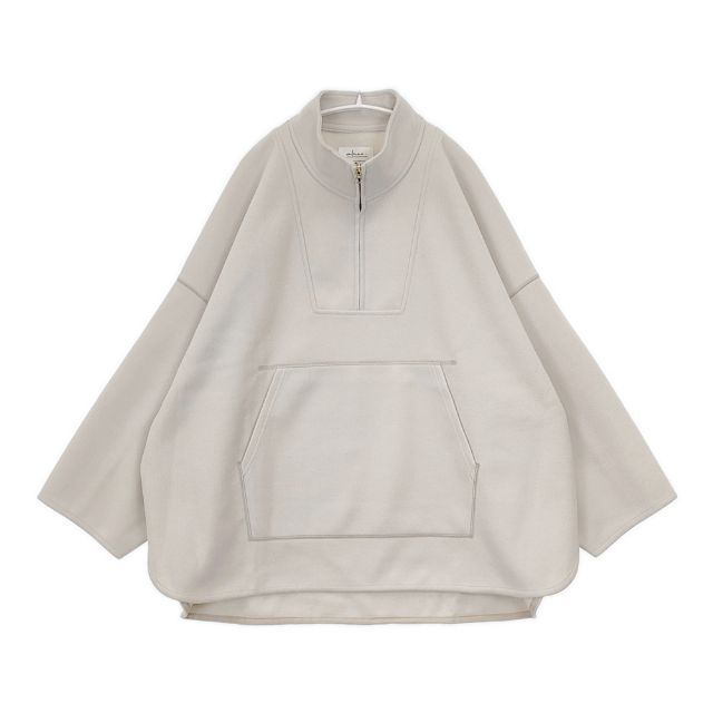 CAFUNE zip up poncho pullover ハーフジップ ジャケット ブルゾン ライトベージュ レディース カフネ 5-0924T∞
