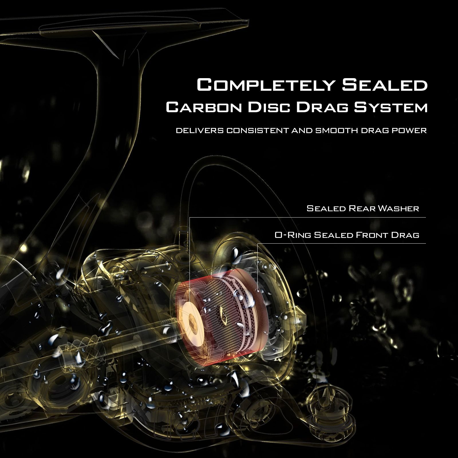 KastKing 2000 イーグルゴールド スピニングリール カストキング KASTKING Kastking 2000 Valiant Eagle Spinning Reel Gold