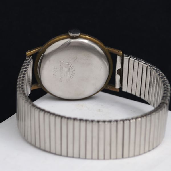 んが！シチズン年代物センターセコンド稼働品、だいたい合ってます、バンド社外 稼動 シチズン センターセコンド 手巻き シルバー文字盤