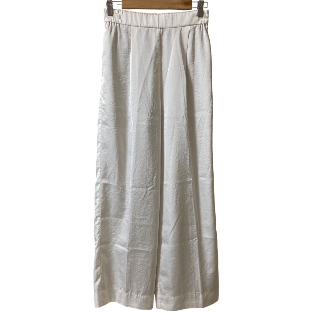 美品 23SS yori ヨリ サテンワイドパンツ スラックス YR22 美品 23SS yori ヨリ サテンワイドパンツ スラックス YR22