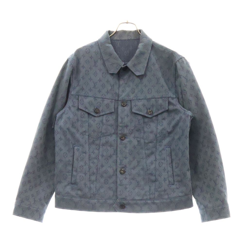 LOUIS VUITTON ルイヴィトン 19AW モノグラム総柄デニムジャケット インディゴ RM192M QJQ HHA20W