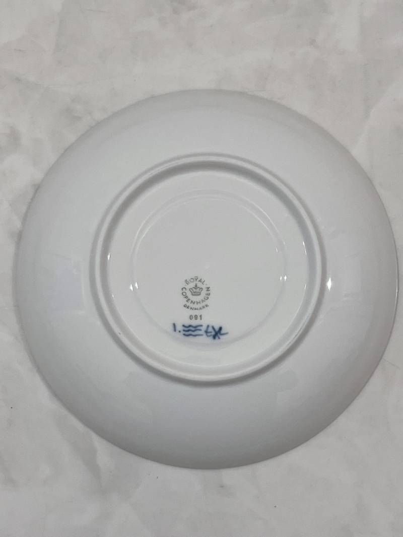  ロイヤルコペンハーゲン ブルーフルーテッド プレイン ハイハンドル カップ ソーサー 6客 セット 品! ティーカップ ソーサー コーヒー ティーカップ