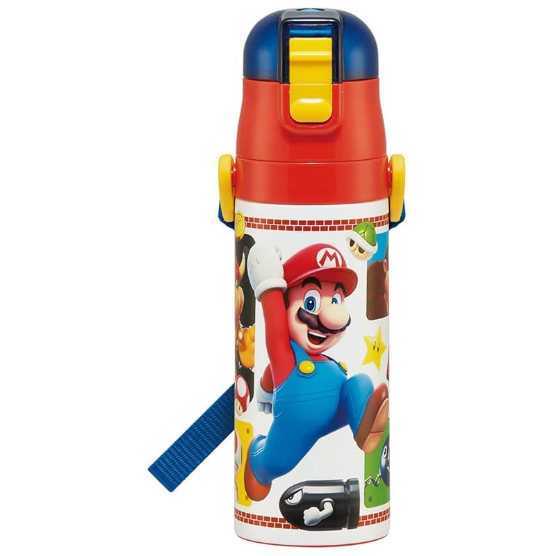 【新着商品】スケーター(Skater) 水筒 470ml スーパーマリオ 23 子供用 ステンレス スポーツボトル SDC4-A