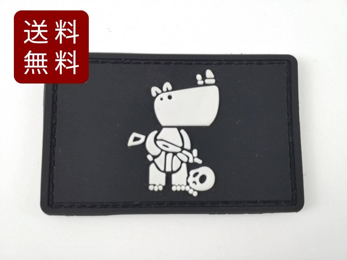 サイ 兵士 スカル PVC ミリタリー用パッチ ベルクロワッペン