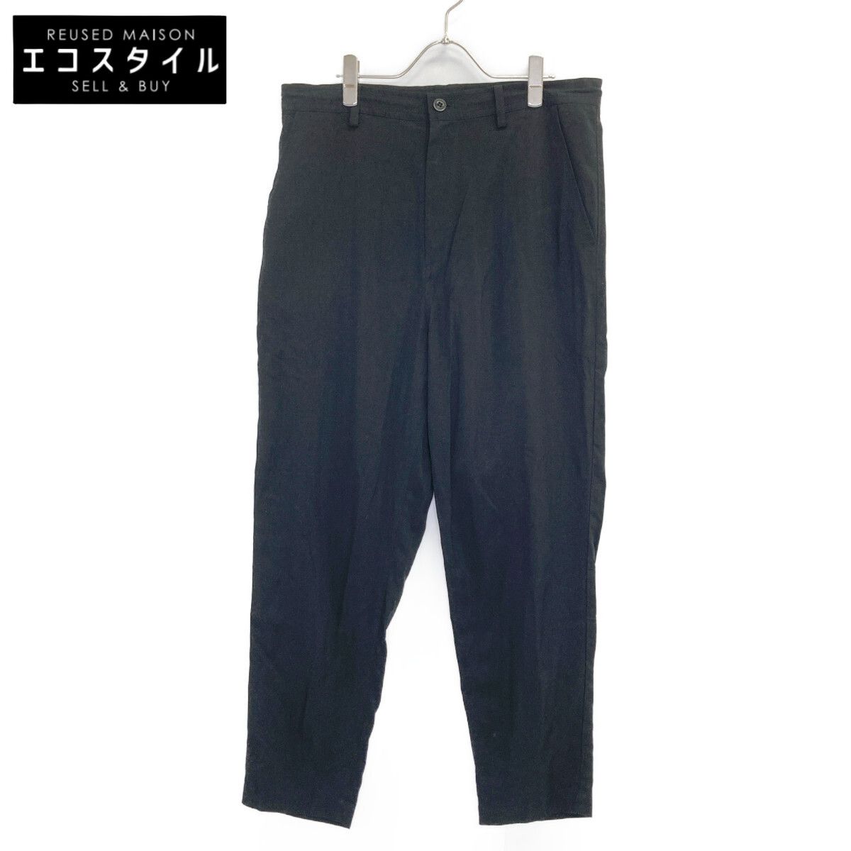 Y s ワイズ YJ-P11-202 23AW ﾌﾞﾗｯｸ ｽﾄﾚｰﾄﾜｲﾄﾞﾊﾟﾝﾂ 2
