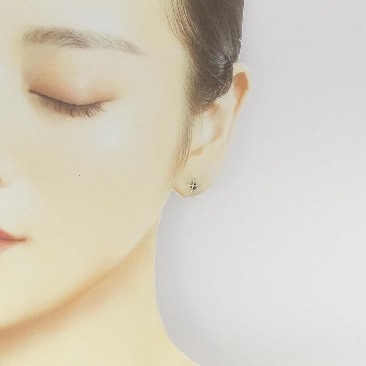 K18YG クロス ダイヤモンド ピアス 0.02CT FORTGASGNV_COM_BR