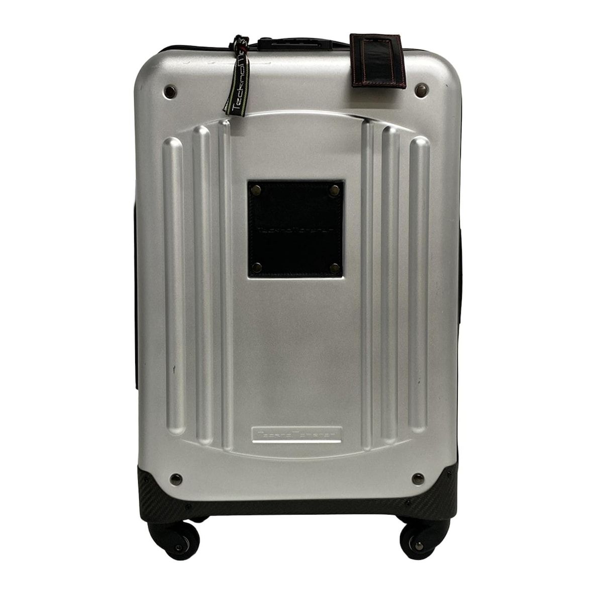 TecknoMonster テクノモンスター キャリーバッグ - シルバー ロックナンバー 000 |アルミニウム|チタニウム レザー