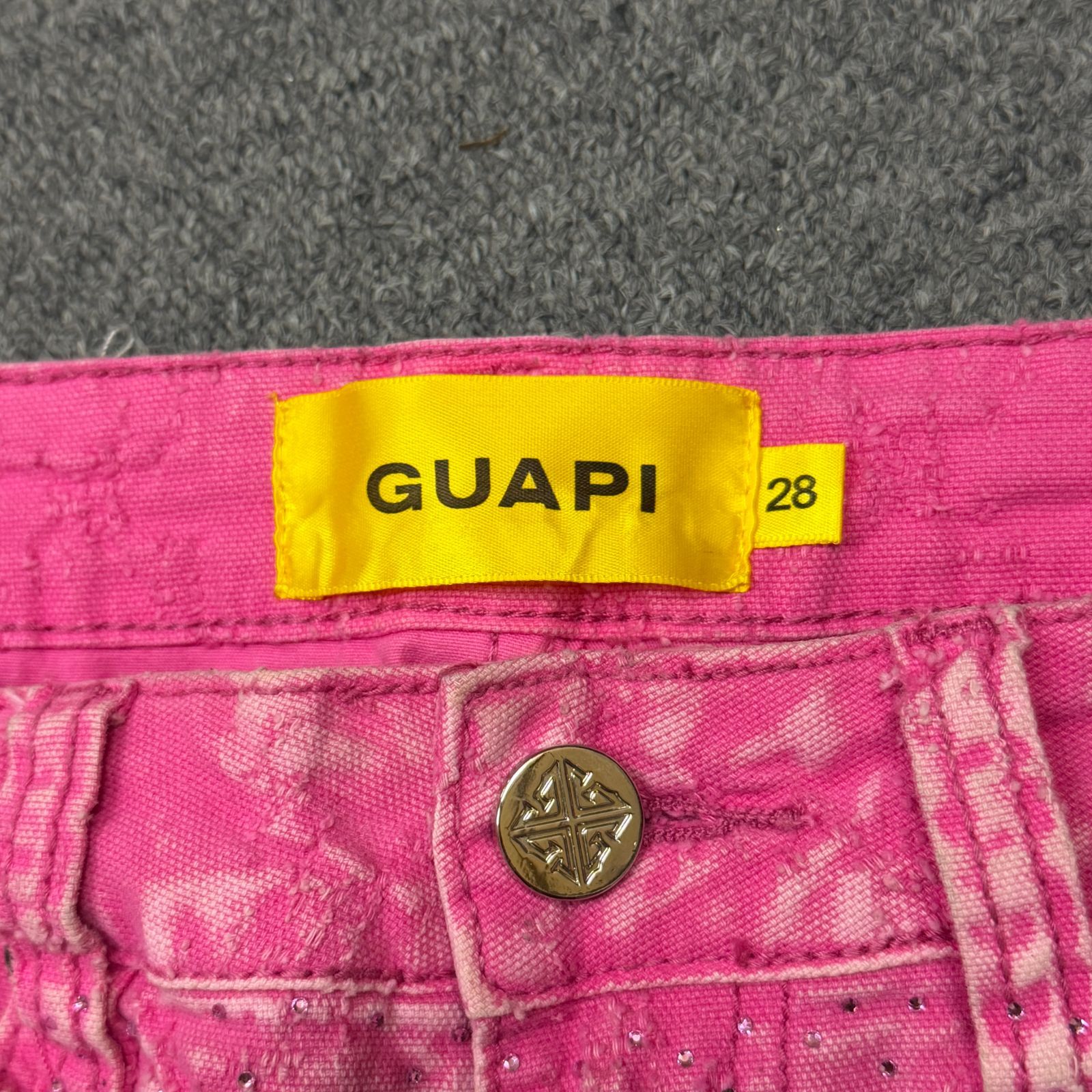 GUAPI EMBELLISHED DENIM PANTS スパンコールデニムパンツ スキニー