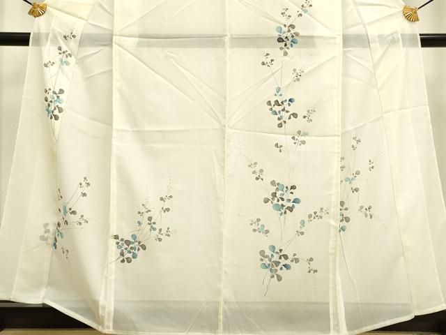 平和屋着物＊夏物 訪問着 絽 流水枝葉文 正絹 逸品 AAAX1612sx