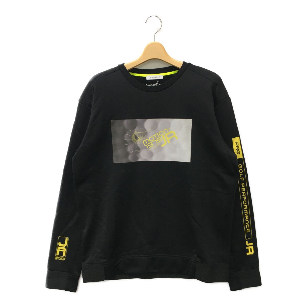メンズ ジュン＆ロペ JUN&ROPE スウェット L 黒 ブラック 長袖 クルー