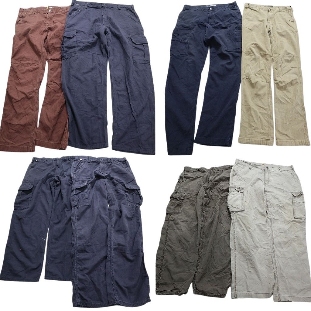 古着卸 カーハート Carhartt ダック パンツ 8枚セット メンズ 33 |36 |38 |40 |42 デットストック カーゴ 古着 NA5402