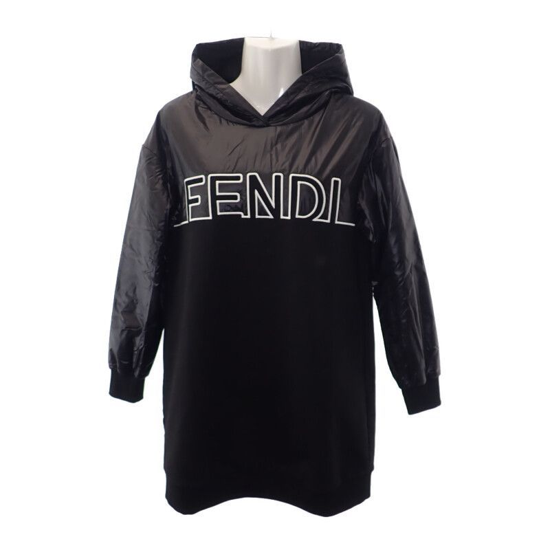 FENDI ロゴ ワンピース コットン ポリエステル ブラック 12
