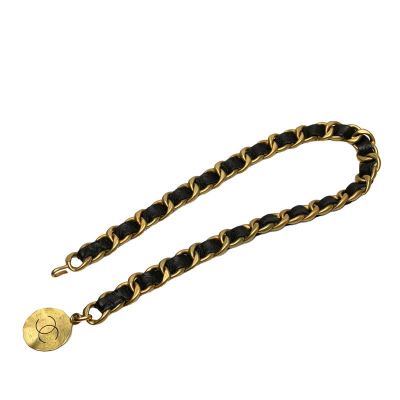 シャネル　CHANEL レザー　ベルト　ココマーク　革　ブラック　ゴールド　ロゴ 美品 シャネル ベルト ココマーク レザー ゴールド - メルカリ