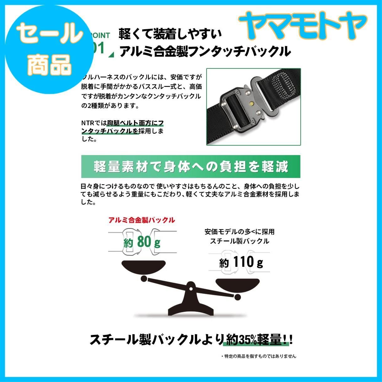 腹部と胸と脚ワンタッチバックル