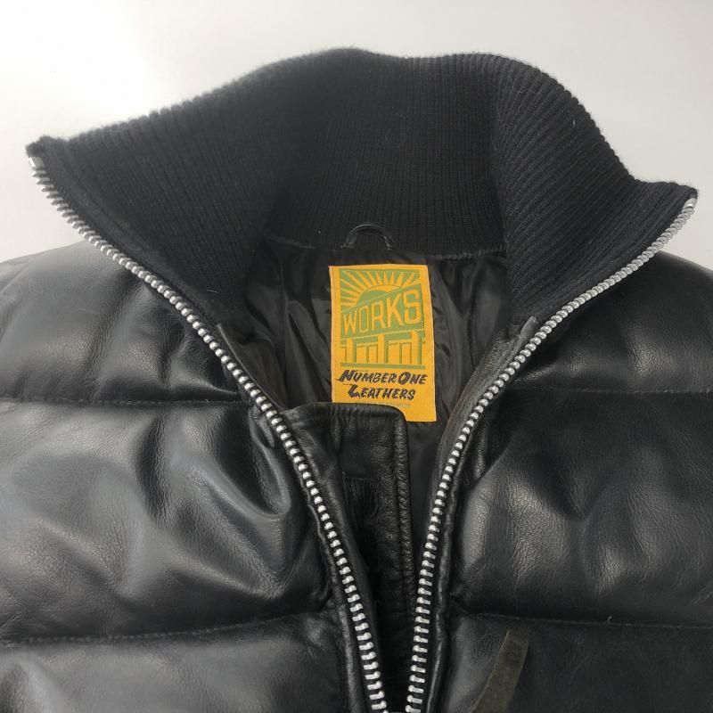 美品】RED MOON レッドムーンゴートレザーダウンジャケット