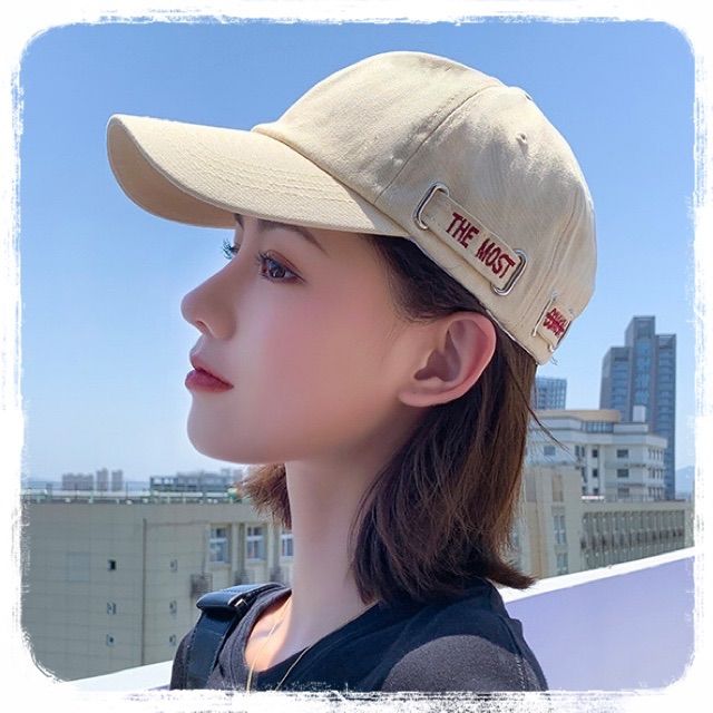 キャップ　ロゴ　帽子　ベージュ　メンズ レディース　韓国　ユニセックス　刺繍