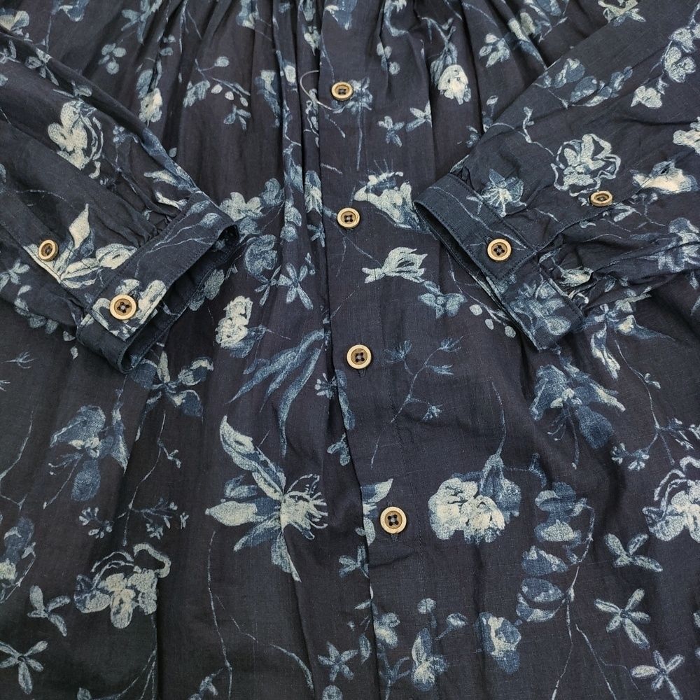 45R/45rpm ウィンターフラワープリントのくしゅくしゅドレス