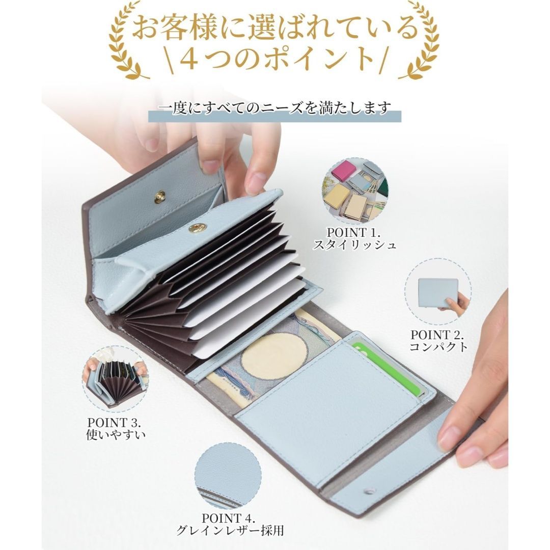 【新品未開封】財布 レディース 本革 日本製 小さい財布 お札が折れない 箱型財布 コンパクト 使いやすい 左利き カード入れ多い ミニ財布 ボックス型小銭入れ 2つ折り（ピンク）AO4980MPLUS