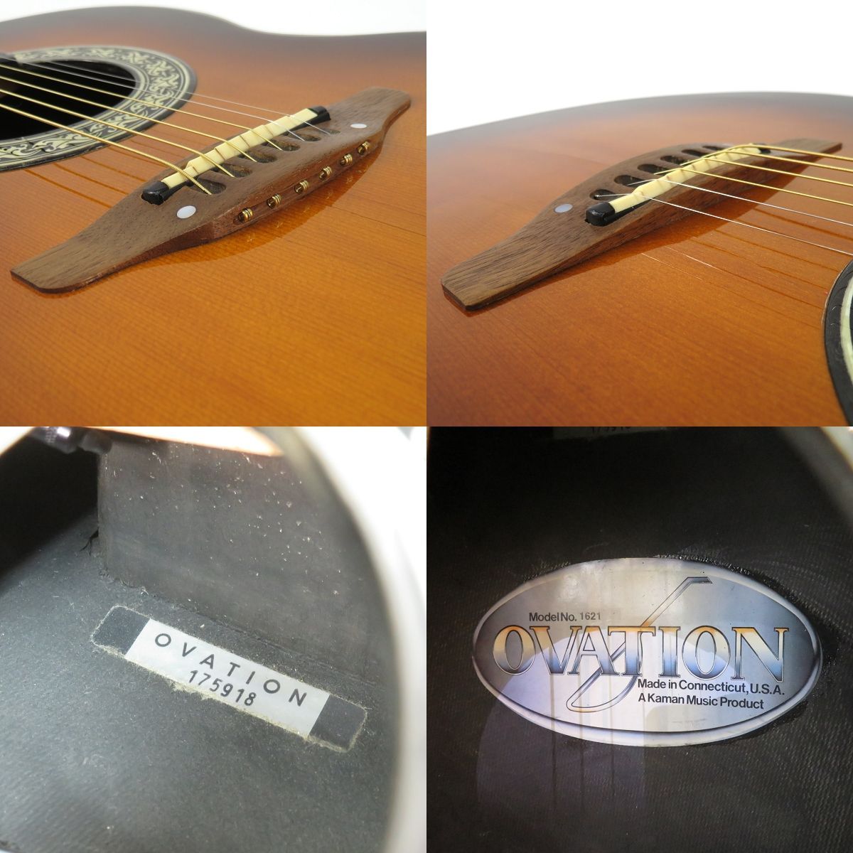 Ovation オベーション 1621 サンバースト 1979年製 エレアコ エレクトリック・アコースティックギター ※中古 - メルカリ