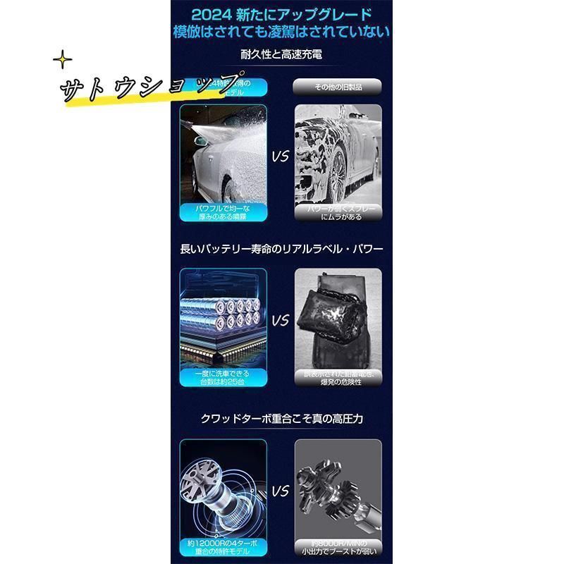 2025新登場 電動フォームガン 洗車 自動泡噴霧器 蓄圧式 洗車泡